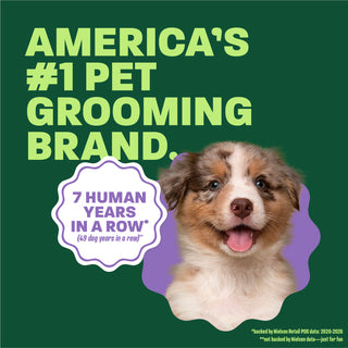 puppy head popping out. Text, 