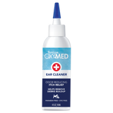 TropiClean OxyMed Ear Cleaner for Dogs and Cats, front of blue and white bottle