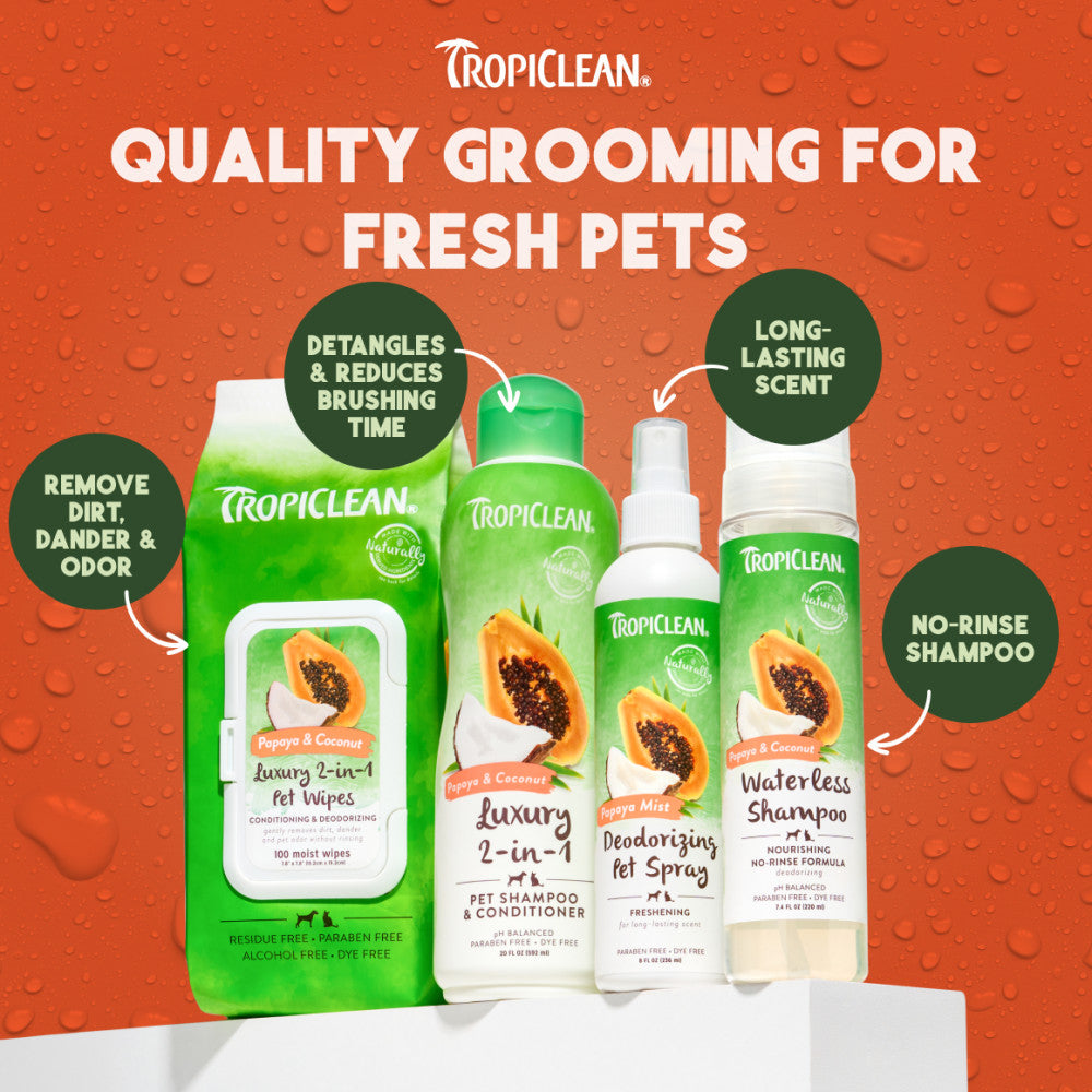 TropiClean Papaya Mist Deodorizing Pet Spray