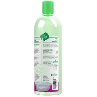 Fresh Breath by TropiClean Oral Care Water Additive Plus Hip & Joint for Pets, image of back of 33oz bottle