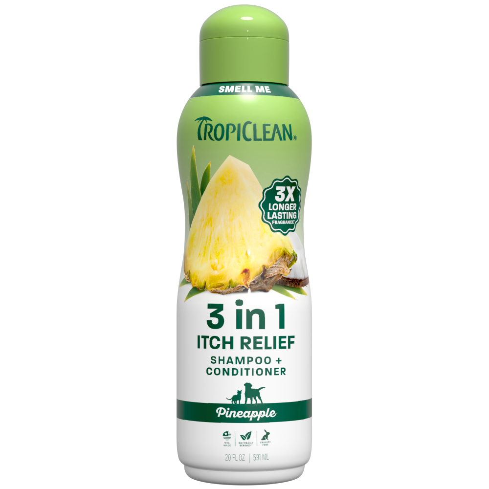 TropiClean 3-in-1 Dog Shampoo and Conditioner, Soothing Itch