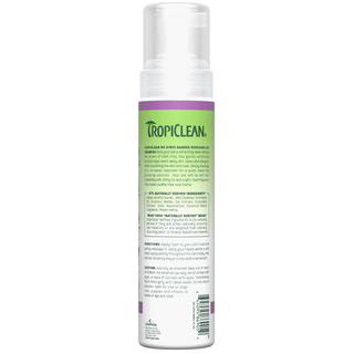 TropiClean dander cat waterless shampoo bottle back