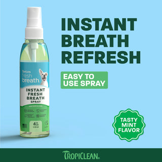 TropiClean Fresh Breath Instant Fresh Breath Pet Spray, 4oz