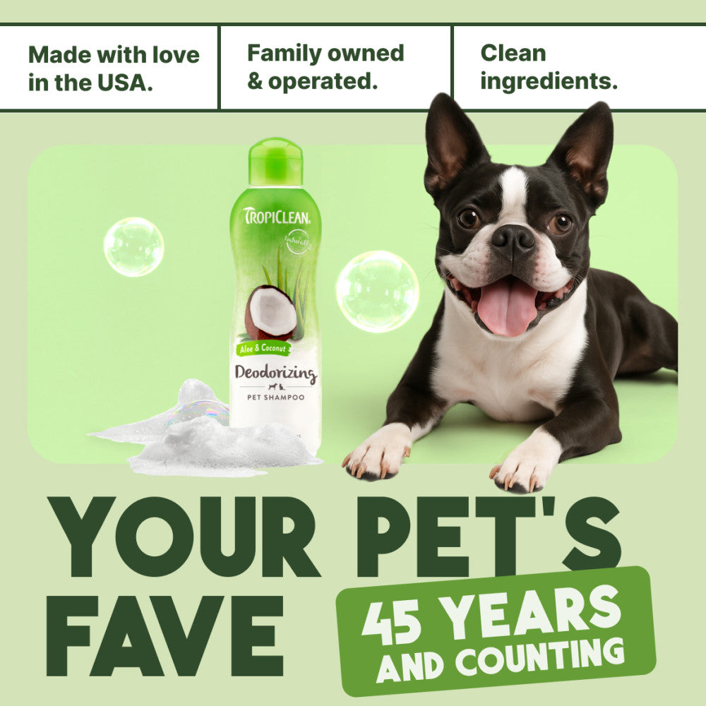 TropiClean Aloe & Coconut Deodorizing Dog & Cat Shampoo