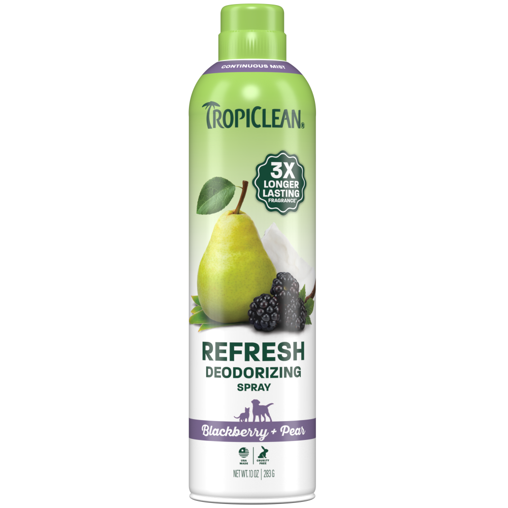 TropiClean Blackberry + Pear Deodorizing Pet Spray, 10oz