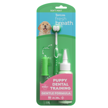 TropiClean Fresh Breath puppy gel kit front