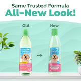 Comparison of old and new bottle designs of a dental water additive for dogs