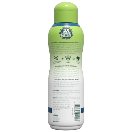TropiClean deodorizing shampoo back