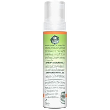 TropiClean Papaya +  Coconut No Rinse Pet Shampoo, 7.4oz