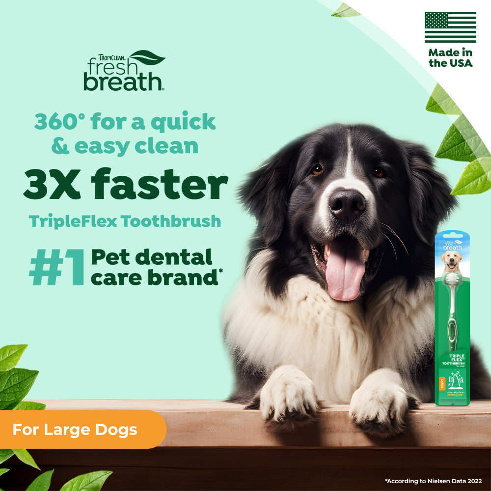 cleans teeth & freshens breath with brushing. #1 pet dental care brand.