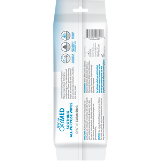 TropiClean OxyMed Soothing Relief Wipes for Pets, image of back of package
