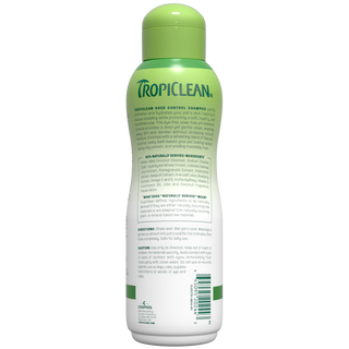 TropiClean shed shampoo bottle back