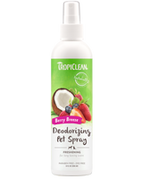 TropiClean Berry Breeze Deodorizing Spray for Pets, front image of spray bottle