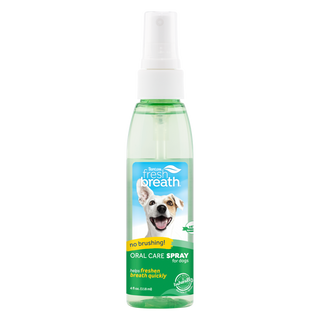 TropiClean Fresh Breath Oral Care Spray for Pets, image of front of bottle