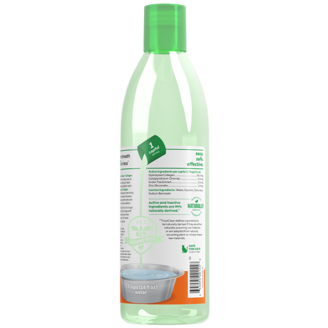 TropiClean Fresh Breath Oral Care Water Additive Plus Skin & Coat for Pets