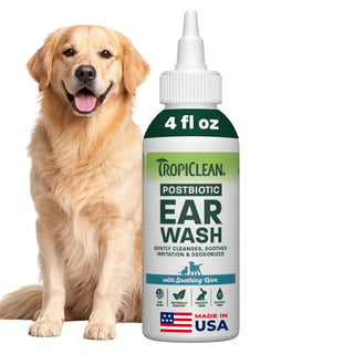TropiClean Alcohol Free Postbiotic Ear Wash for Pets, 4oz