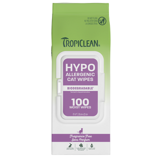 TropiClean Hypoallergenic Cat Wipes, 100ct