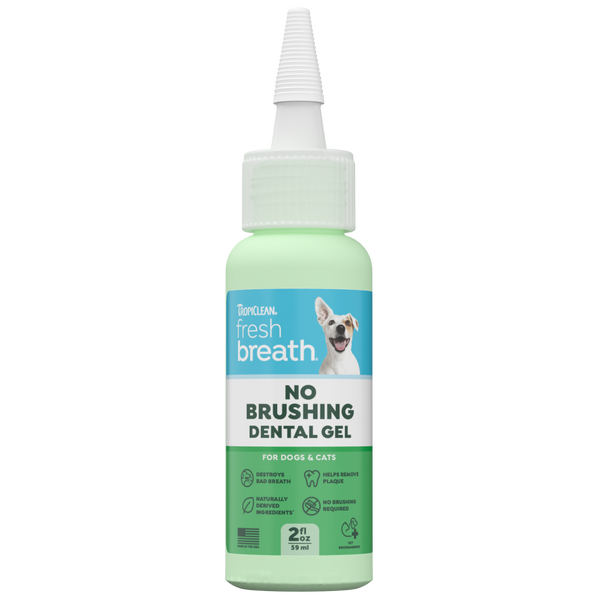 TropiClean Fresh Breath No Brushing Dog Toothpaste Gel, 2oz