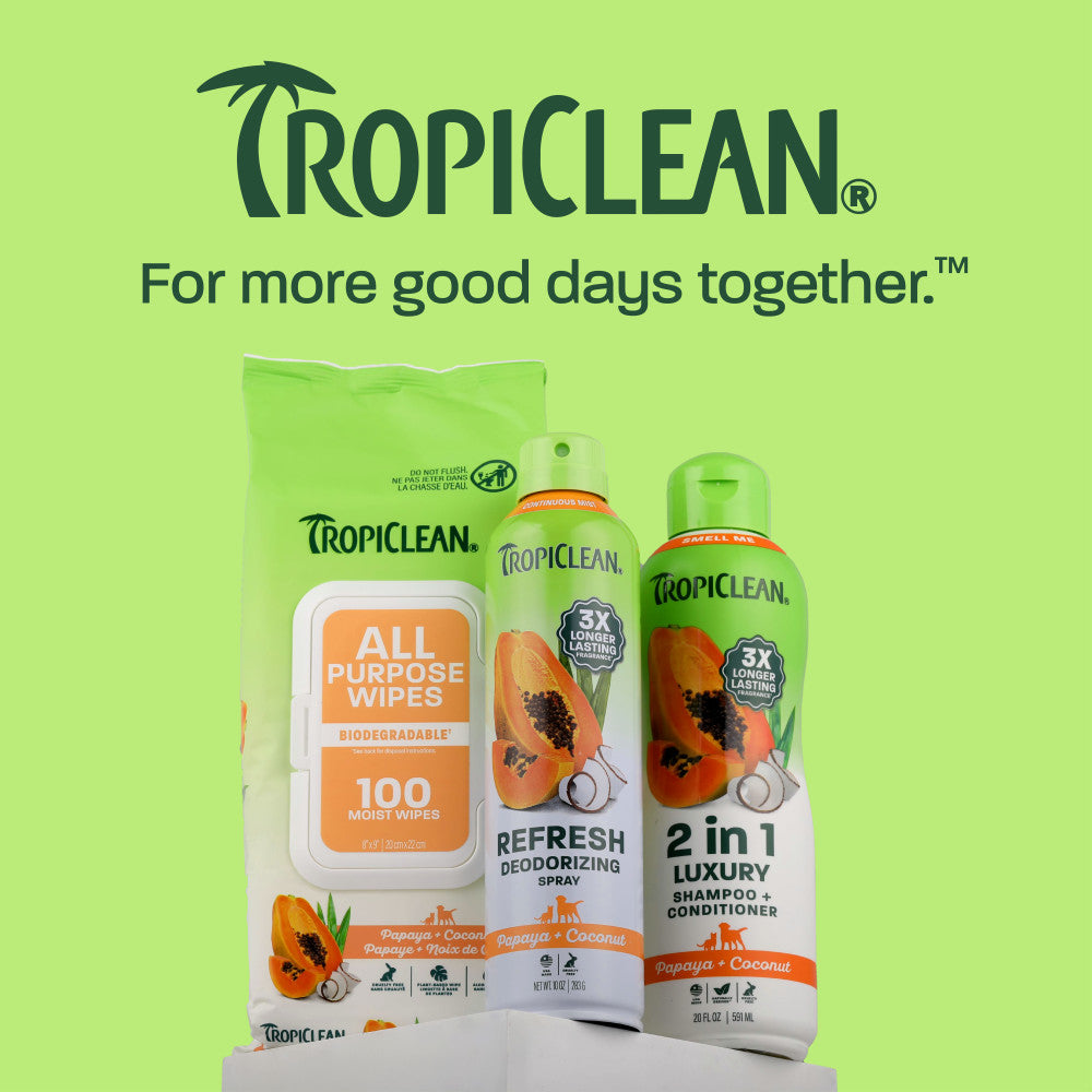 TropiClean Dog Grooming Kit, Papaya Pamper Pack