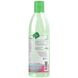 TropiClean Fresh Breath Oral Care Water Additive for Puppies, back view of 16oz bottle