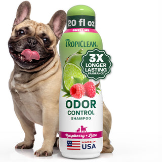 TropiClean Raspberry + Lime Odor Control Pet Shampoo, 20oz