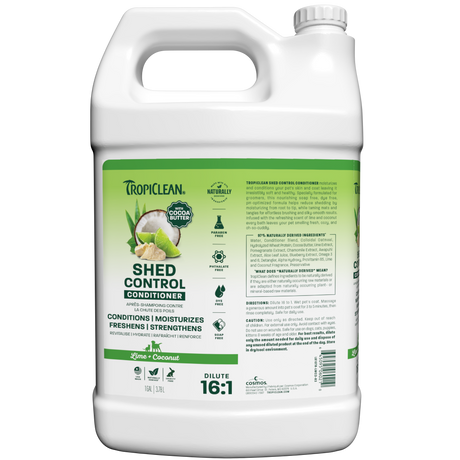 TropiClean Shed control conditioner 1 gallon bottle front