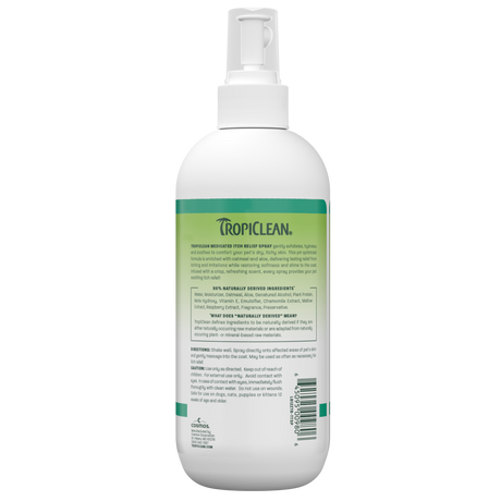 TropiClean Itch spray bottle 12oz back